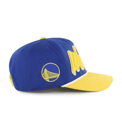 Golden State Warriors '47 Dropshadow Rope Hitch Adjustable Hat for sale Royal/Gold | 47 brand Lifestyle
