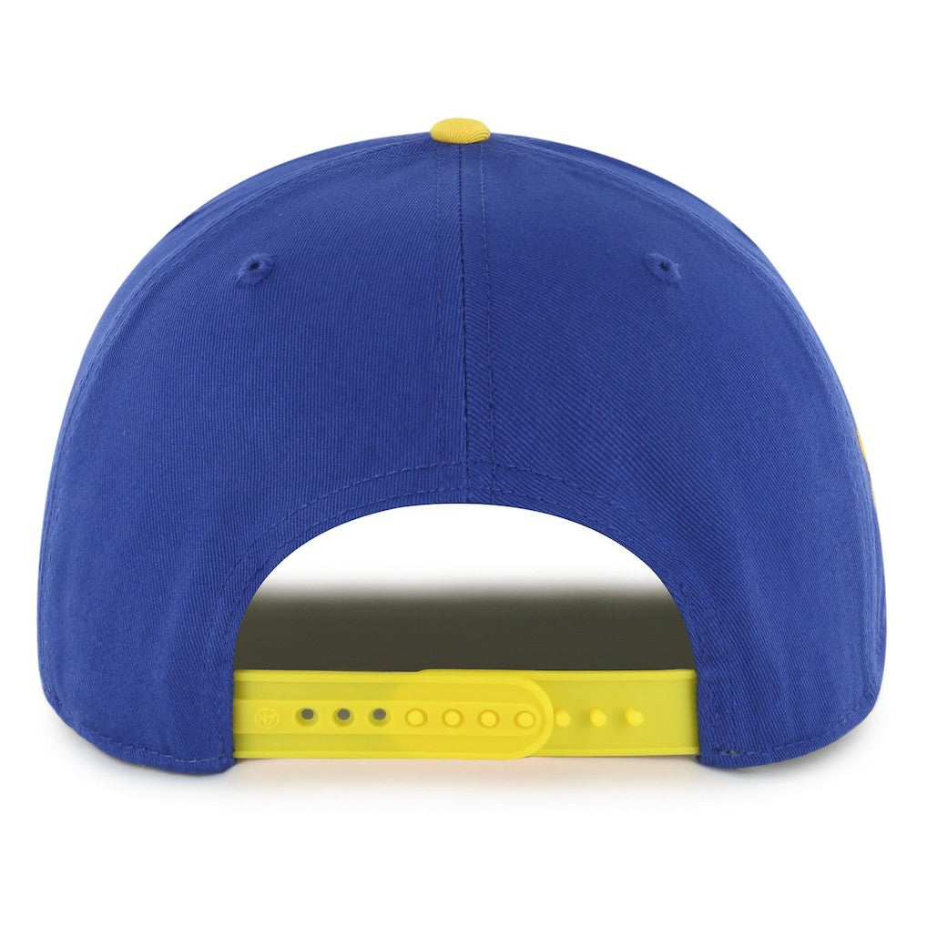 Golden State Warriors '47 Dropshadow Rope Hitch Adjustable Hat for sale Royal/Gold | 47 brand Lifestyle