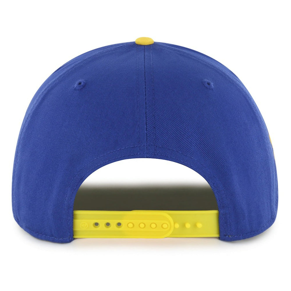 Golden State Warriors '47 Dropshadow Rope Hitch Adjustable Hat for sale Royal/Gold | 47 brand Lifestyle