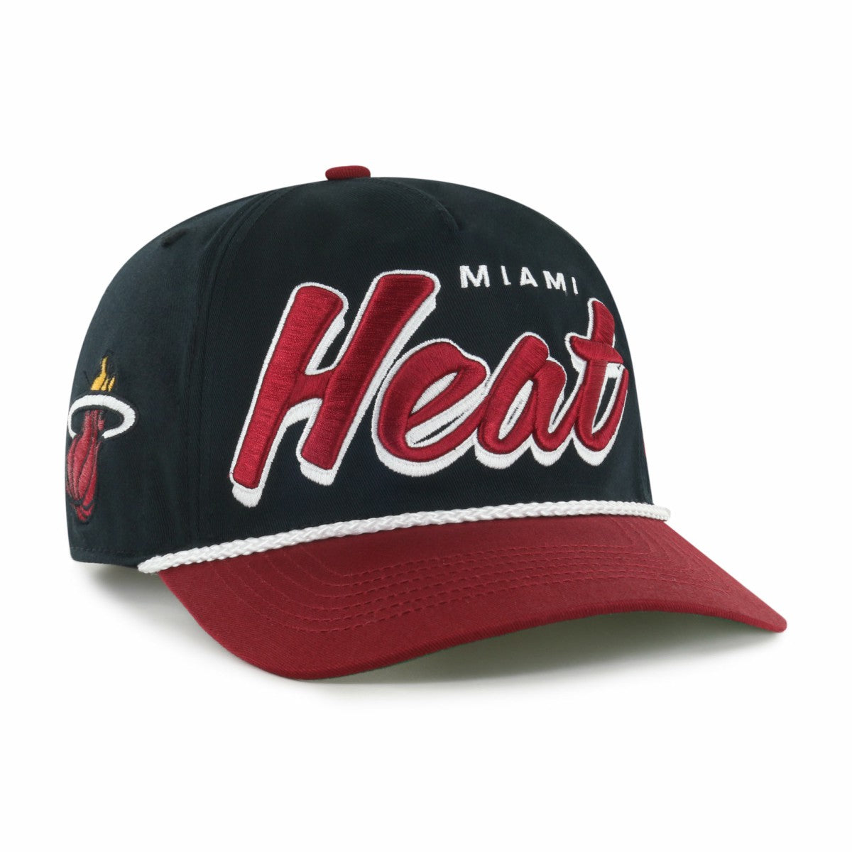 Miami Heat '47 Dropshadow Rope Hitch Adjustable Hat Black/Red | 47 brand Near Me