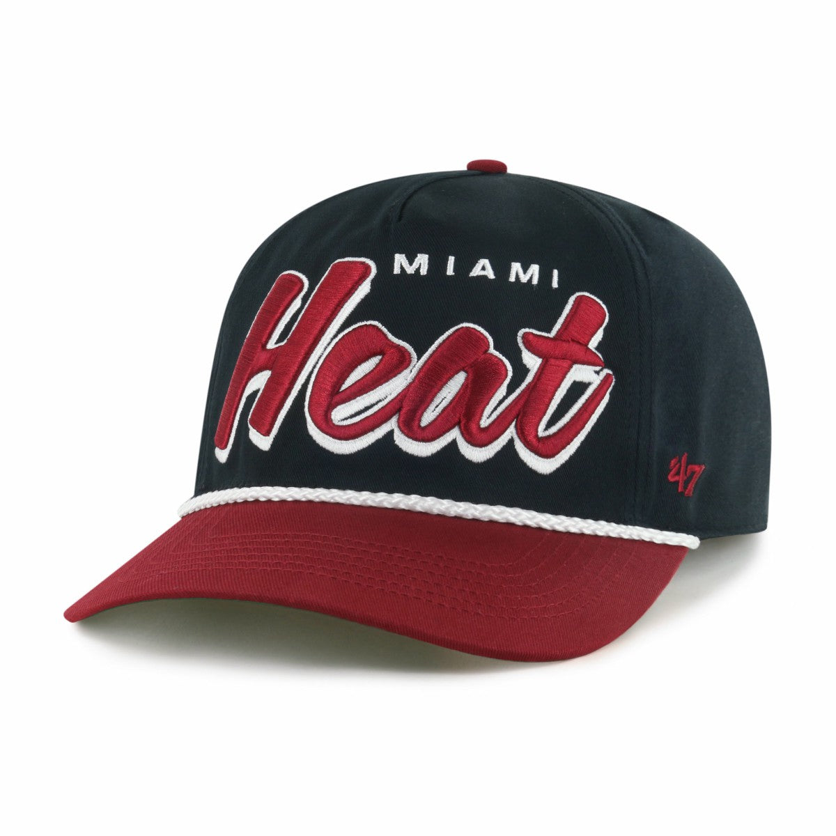 Miami Heat '47 Dropshadow Rope Hitch Adjustable Hat Black/Red | 47 brand Near Me