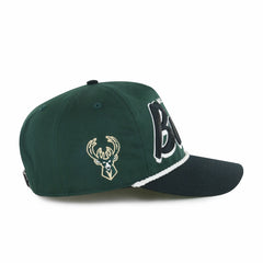 Milwaukee Bucks '47 Dropshadow Rope Hitch Adjustable Hat Hunter Green/Black | 47 brand Lifestyle