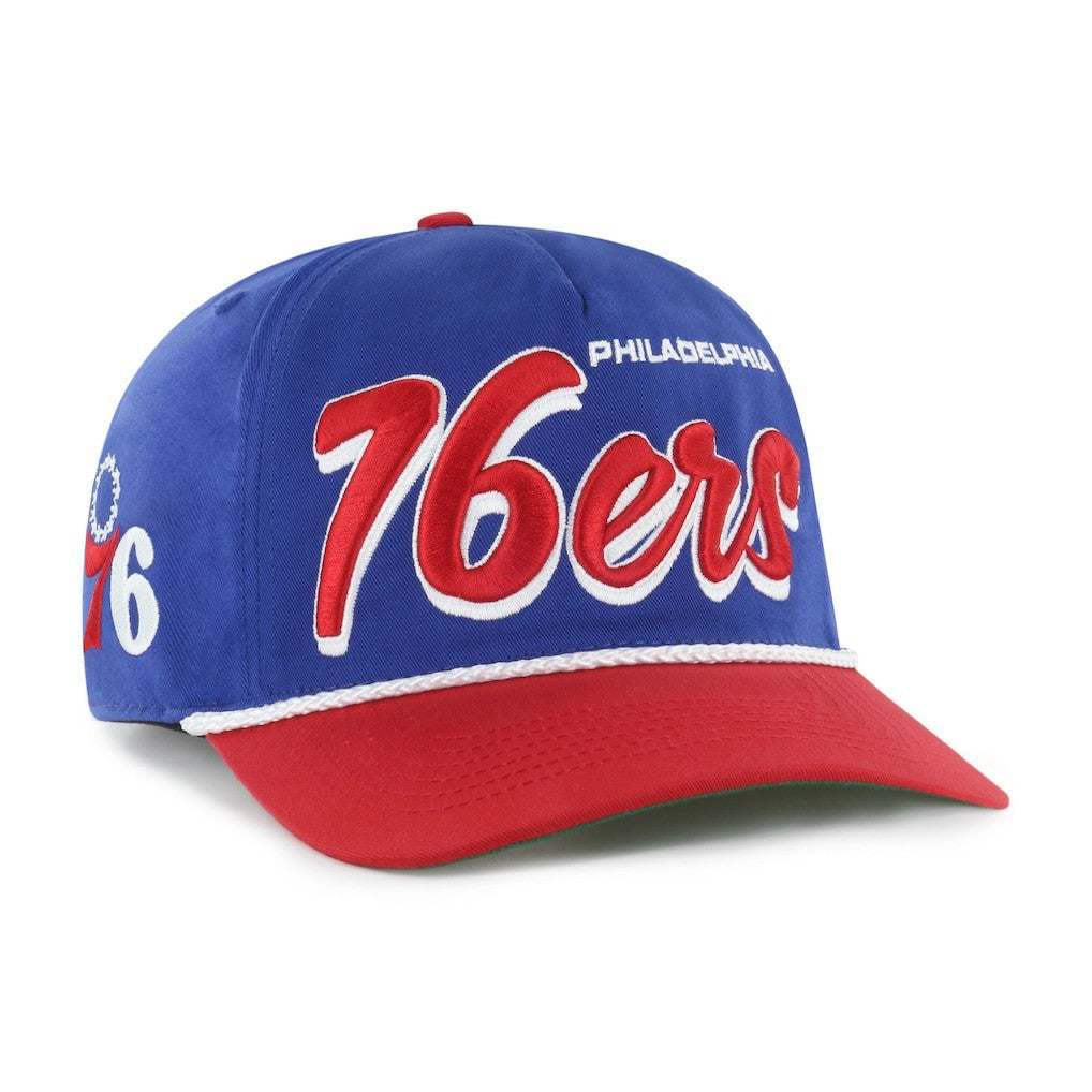 Philadelphia 76ers '47 Dropshadow Rope Hitch Adjustable Hat Royal/Red | 47 brand online