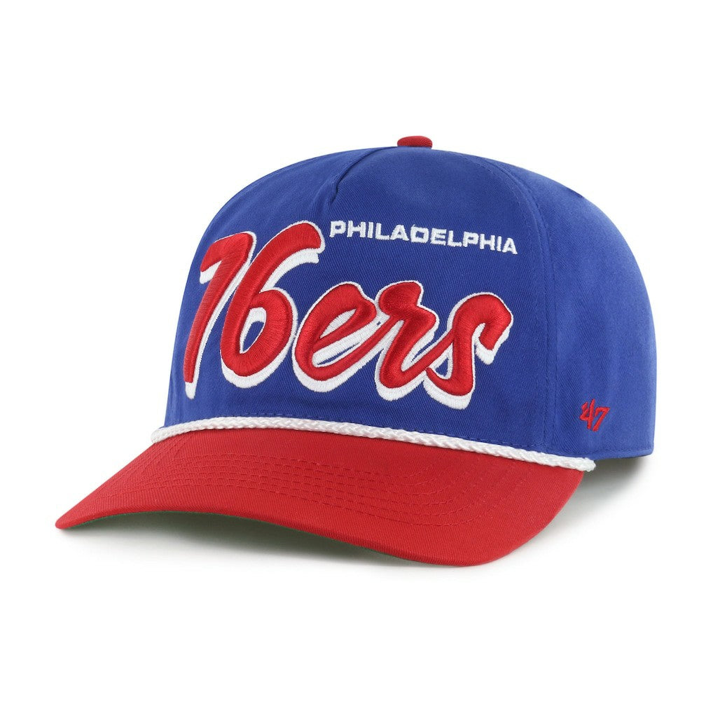 Philadelphia 76ers '47 Dropshadow Rope Hitch Adjustable Hat Royal/Red | 47 brand online