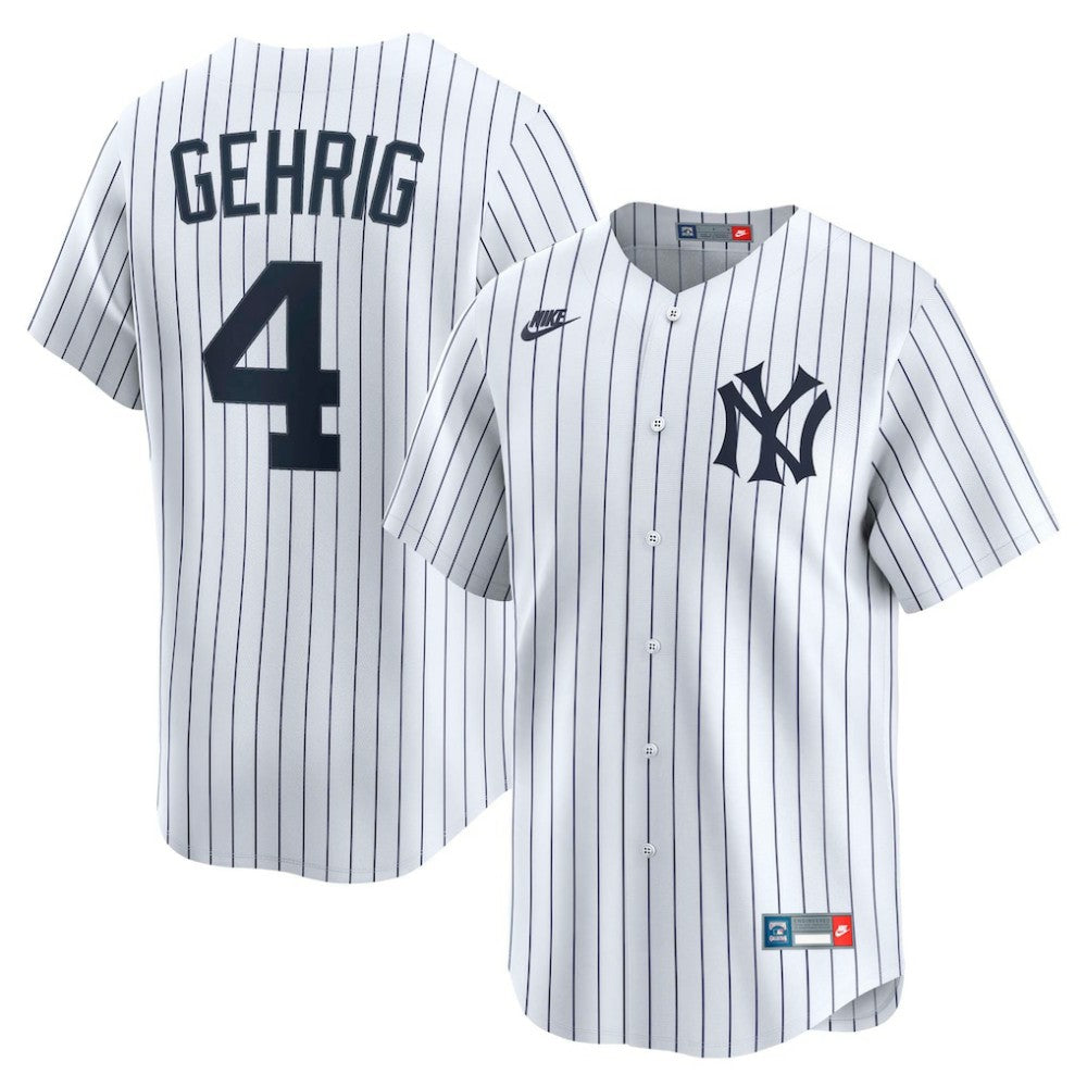 Lou Gehrig New York Yankees Nike Throwback Cooperstown Collection Limited Jersey - White - Nike Sale