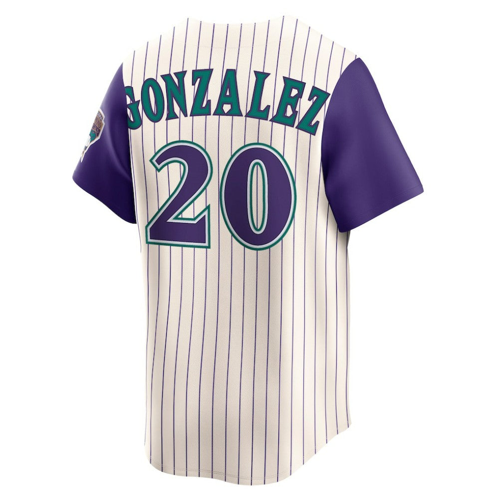 Luis Gonzalez Arizona Diamondbacks Nike Throwback Cooperstown Collection Limited Jersey - Cream - Nike Discount