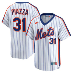 Mike Piazza New York Mets Nike Throwback Cooperstown Collection Limited Jersey - White - Nike on Sale