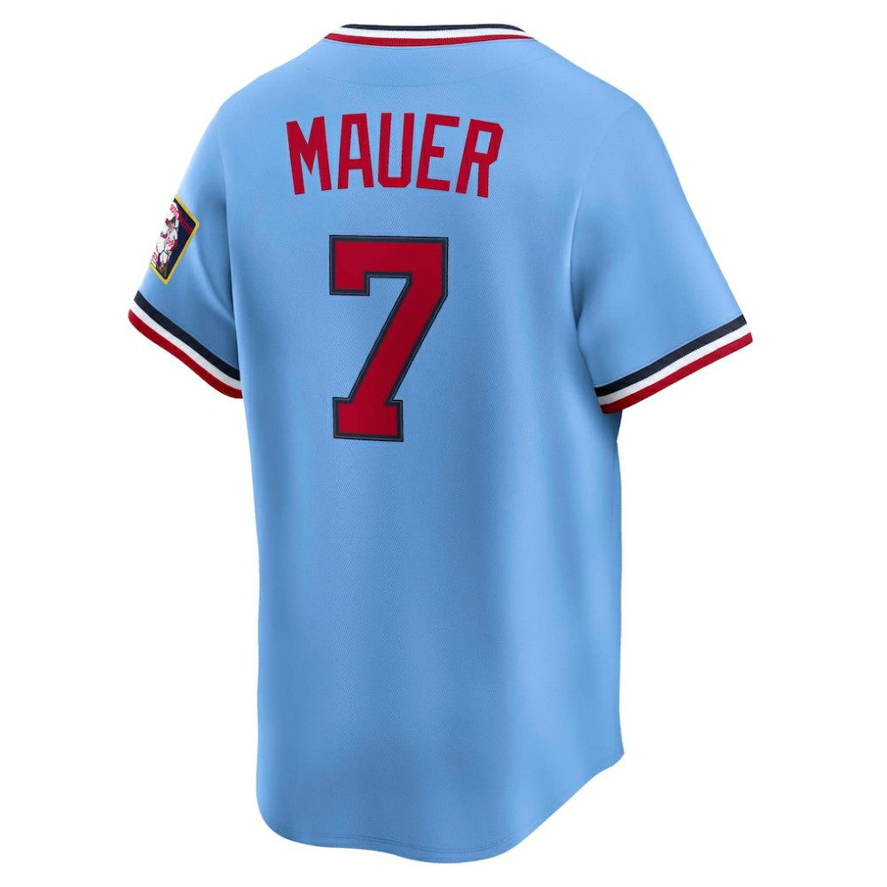 Joe Mauer Minnesota Twins Nike Throwback Cooperstown Collection Limited Jersey - Light Blue - Nike Online