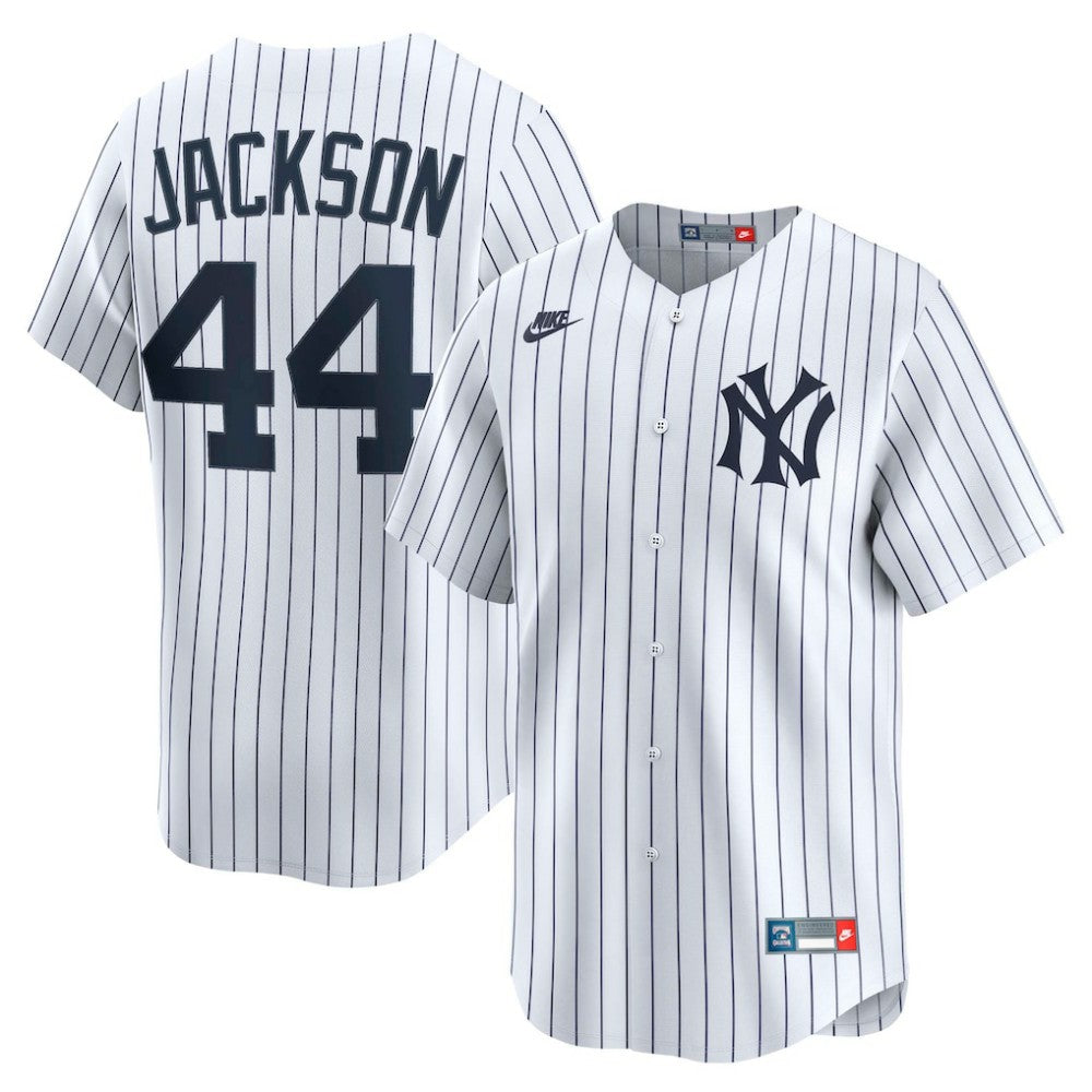Reggie Jackson New York Yankees Nike Throwback Cooperstown Collection Limited Jersey - White - Nike Online