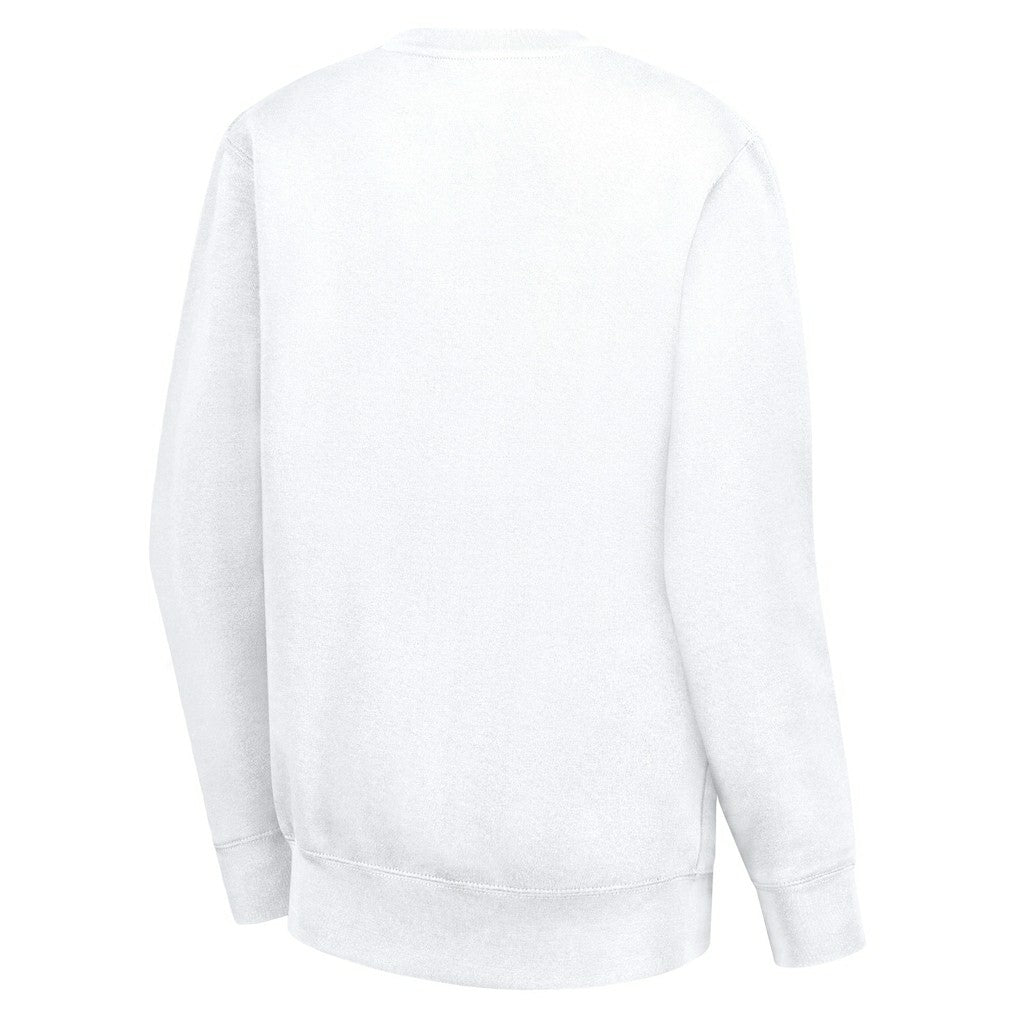 Golden State Warriors G-III 4Her by Carl Banks Women's Leopard Heart Fleece Pullover Sweatshirt White