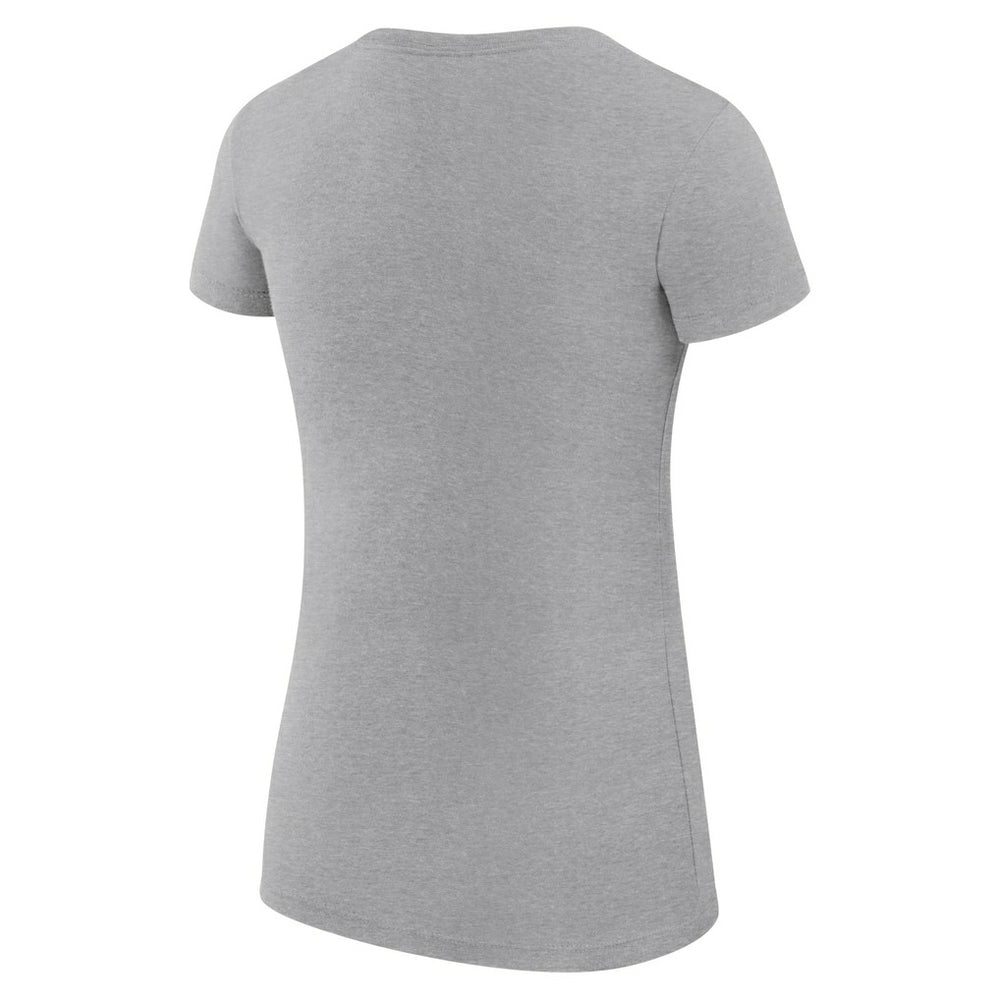 Golden State Warriors G-III 4Her by Carl Banks Women's Super-Slim Fit Lightweight Leopard Heart T-Shirt Heather Gray