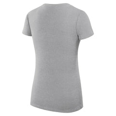Oklahoma City Thunder G-III 4Her by Carl Banks Women's Super-Slim Fit Lightweight Leopard Heart V-Neck T-Shirt Heather Gray