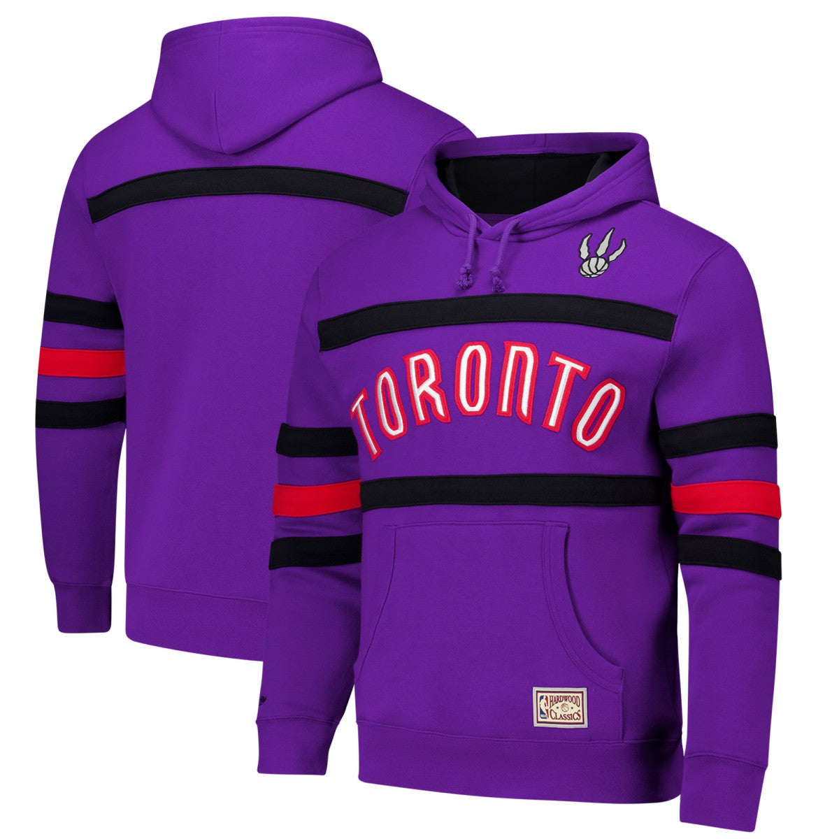 Toronto Raptors Hardwood Classics Nights Head Coach Pullover Hoodie Purple | Mitchell & Ness discount