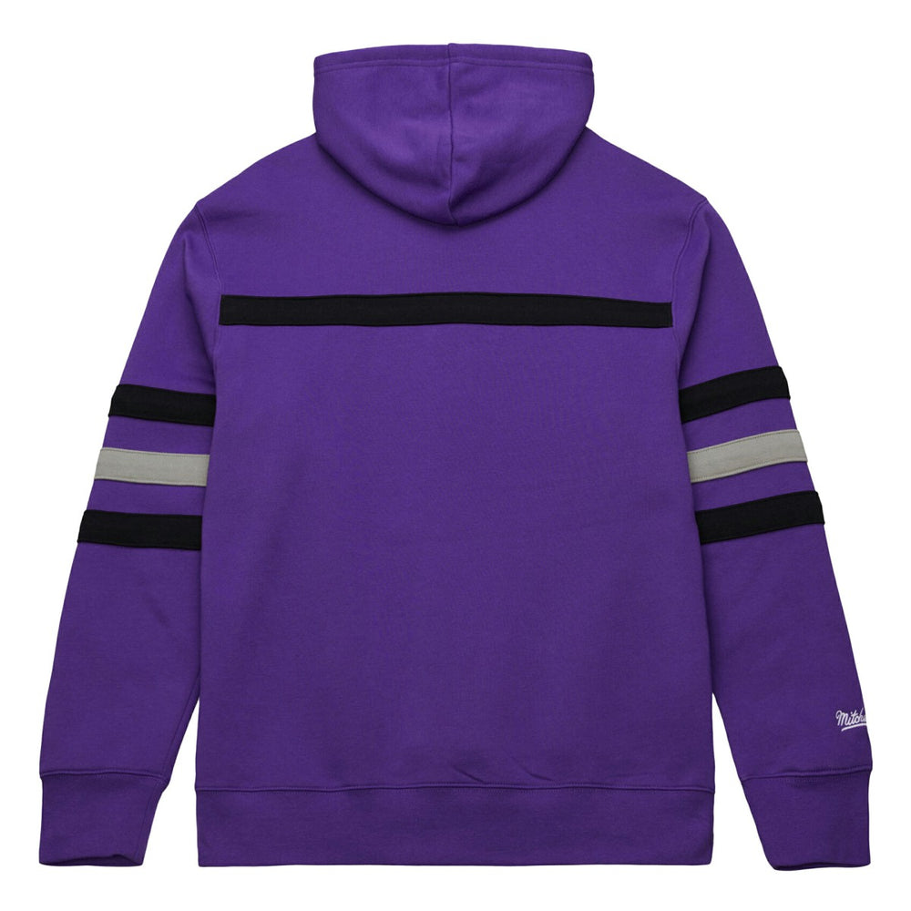 Sacramento Kings Hardwood Classics Nights Head Coach Pullover Hoodie Purple | Mitchell & Ness Lifestyle