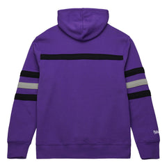 Sacramento Kings Hardwood Classics Nights Head Coach Pullover Hoodie Purple | Mitchell & Ness Lifestyle