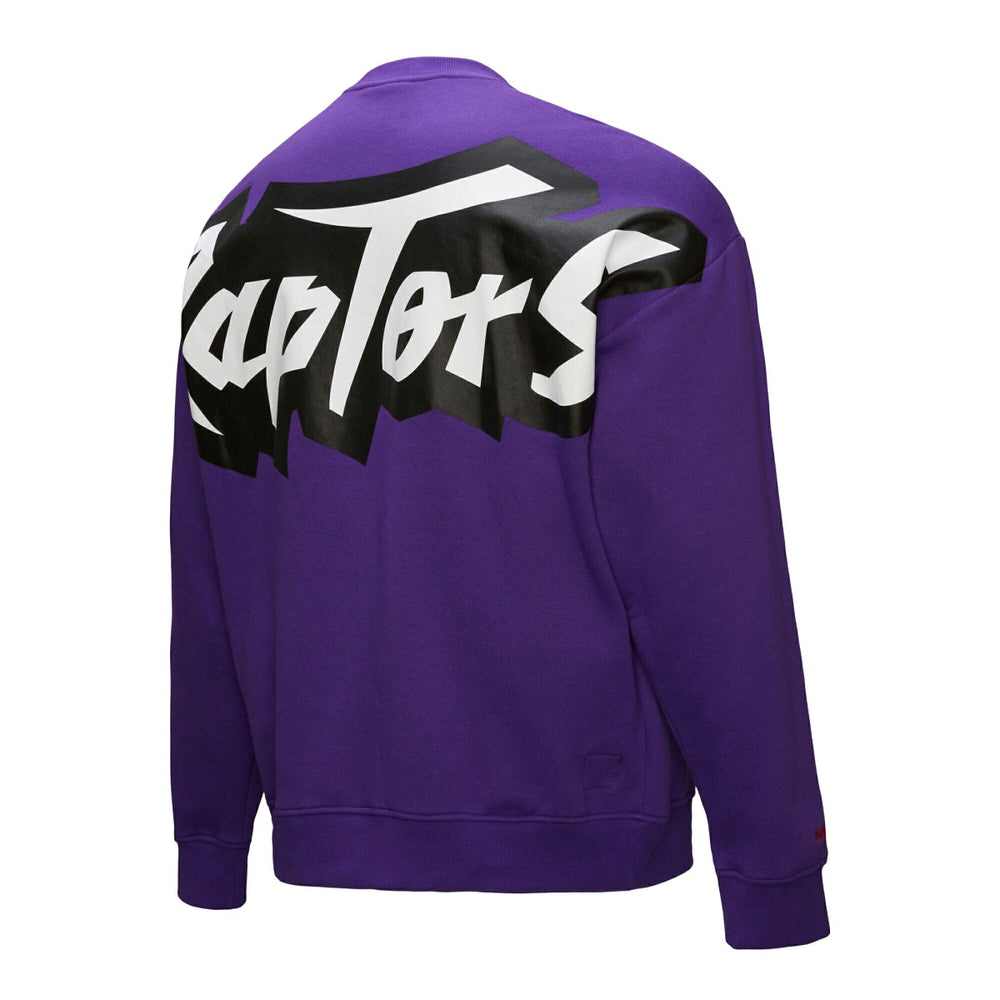 Toronto Raptors Hardwood Classics There & Back 2.0 Vintage Pullover Sweatshirt Purple | Mitchell & Ness outlet