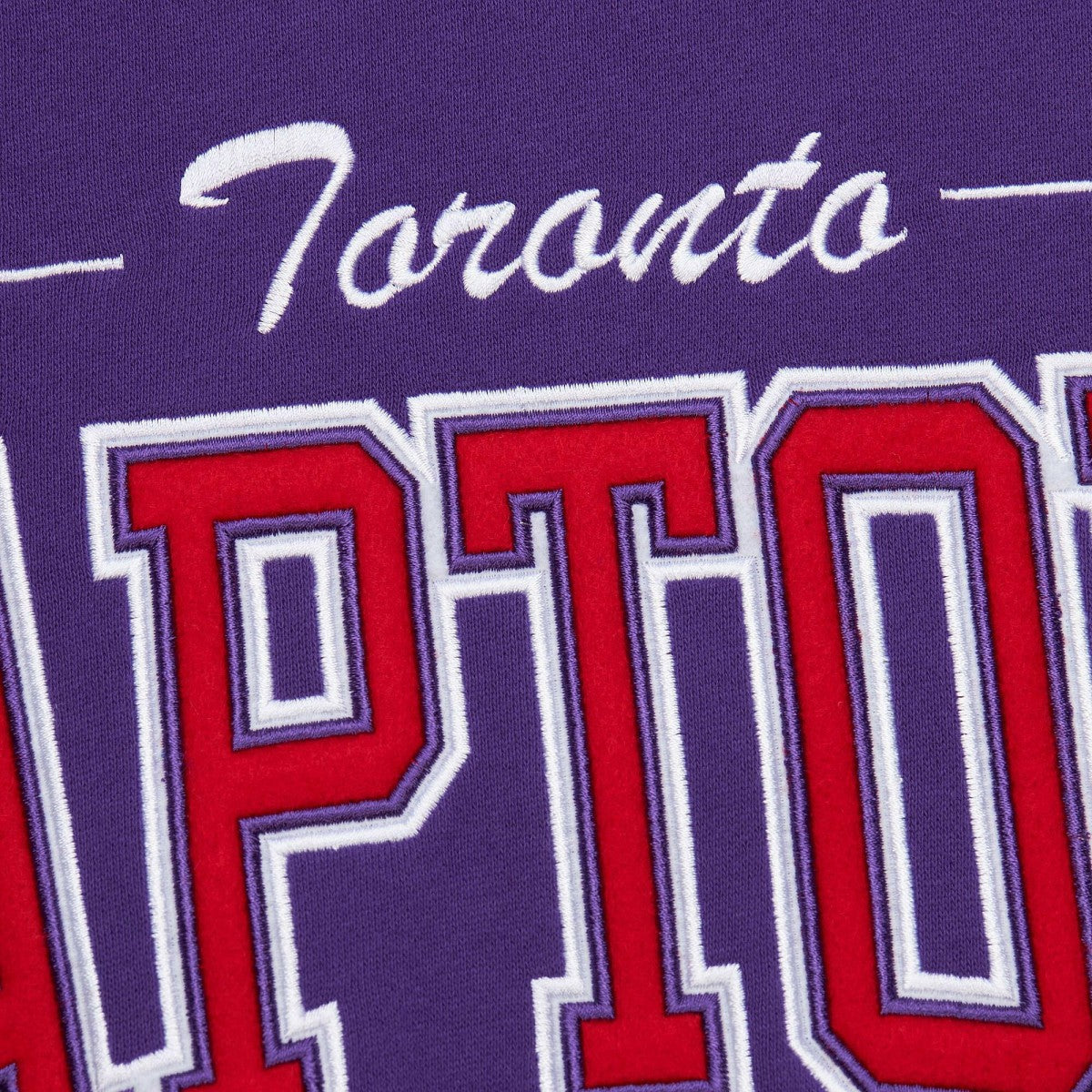Toronto Raptors Hardwood Classics There & Back 2.0 Vintage Pullover Sweatshirt Purple | Mitchell & Ness outlet