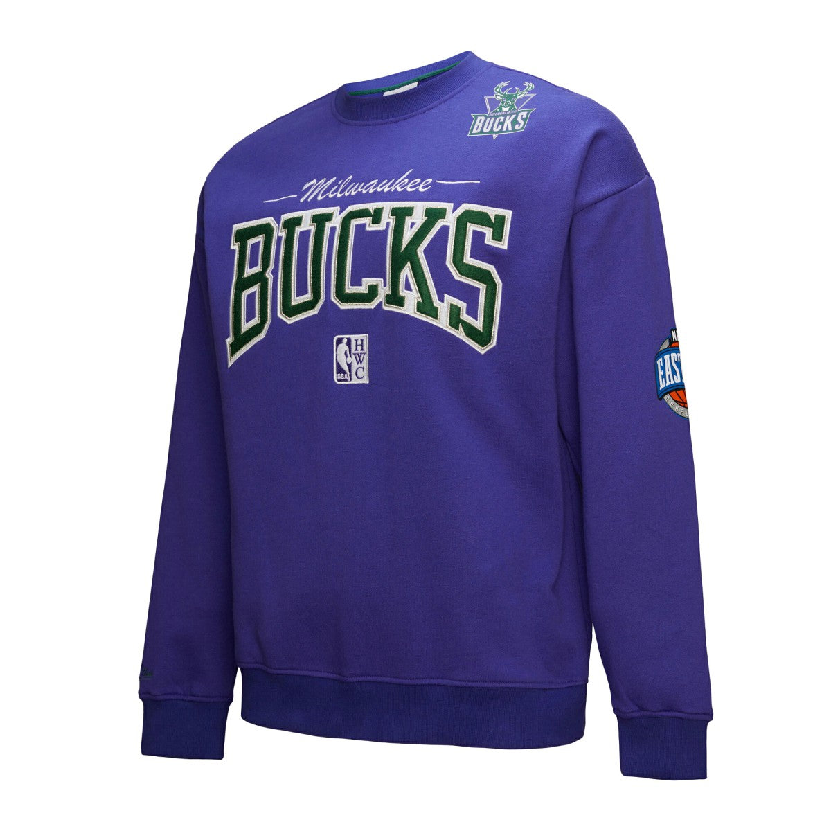 Milwaukee Bucks Hardwood Classics There & Back 2.0 Vintage Pullover Sweatshirt Purple | Mitchell & Ness
