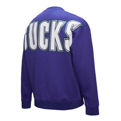 Milwaukee Bucks Hardwood Classics There & Back 2.0 Vintage Pullover Sweatshirt Purple | Mitchell & Ness