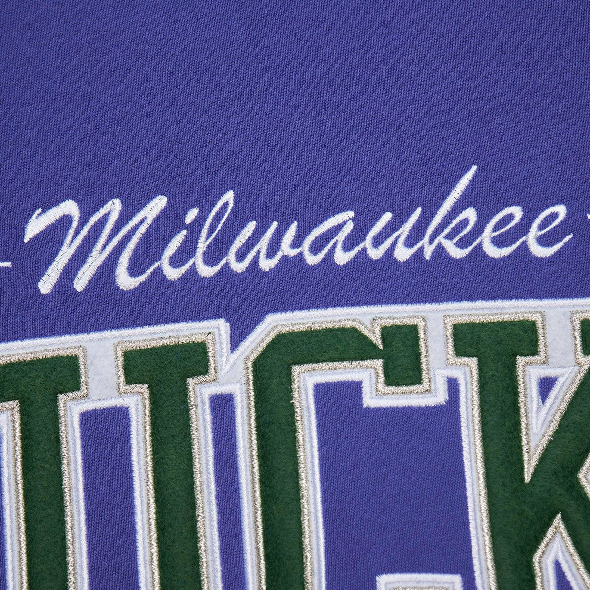 Milwaukee Bucks Hardwood Classics There & Back 2.0 Vintage Pullover Sweatshirt Purple | Mitchell & Ness