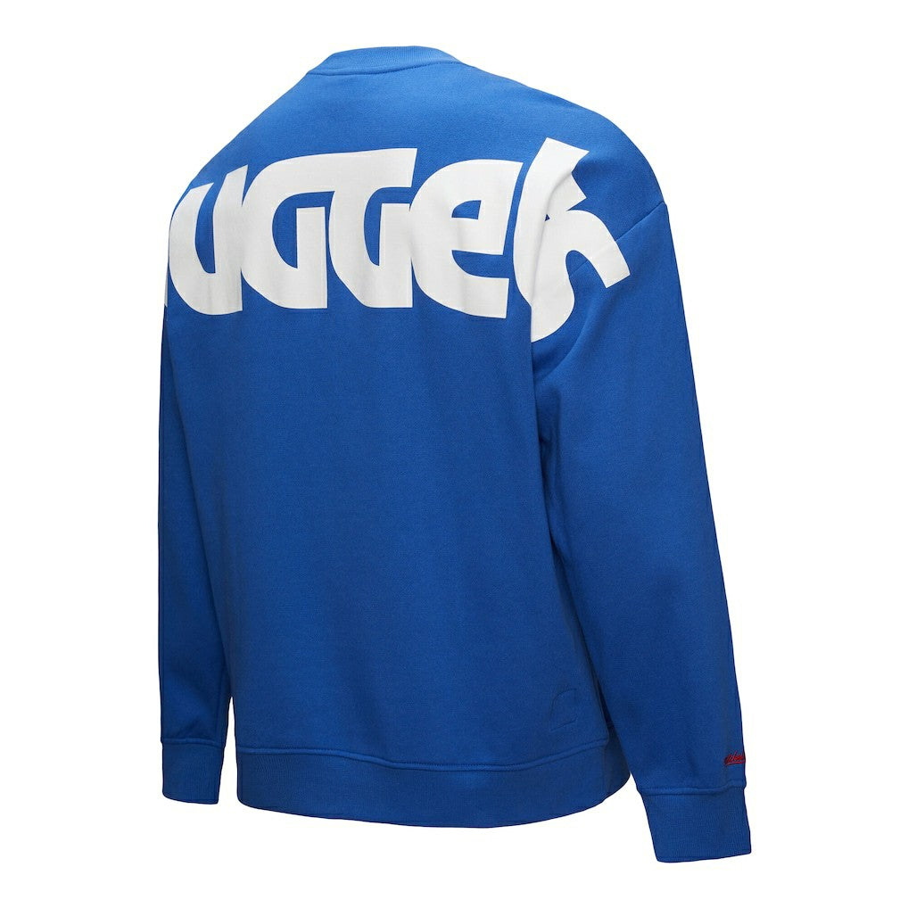 Denver Nuggets Hardwood Classics There & Back 2.0 Vintage Pullover Sweatshirt for sale Royal | Mitchell & Ness outlet