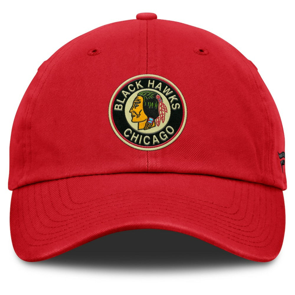 Chicago Blackhawks Fanatics Decades Collection Adjustable Hat - Red - NHL 202097323