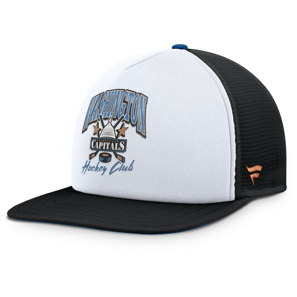 Washington Capitals Fanatics Decades Collection Foam Front Snapback Hat - White/Black - NHL 202097331