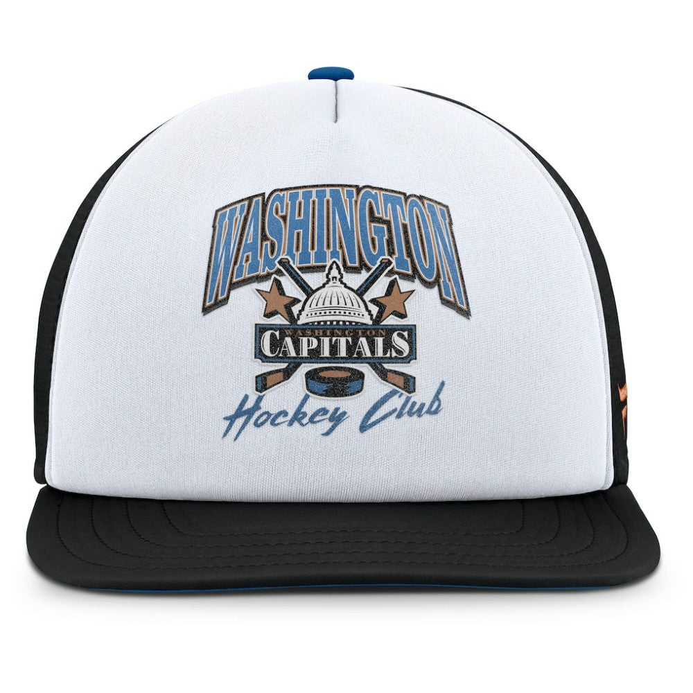 Washington Capitals Fanatics Decades Collection Foam Front Snapback Hat - White/Black - NHL 202097331