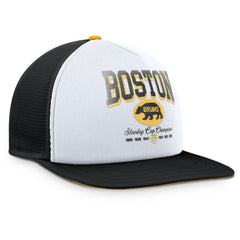 Boston Bruins Fanatics Decades Collection Foam Front Snapback Hat - White/Black - NHL 202097333
