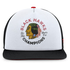 Chicago Blackhawks Fanatics Decades Collection Foam Front Snapback Hat - White/Black - NHL 202097334