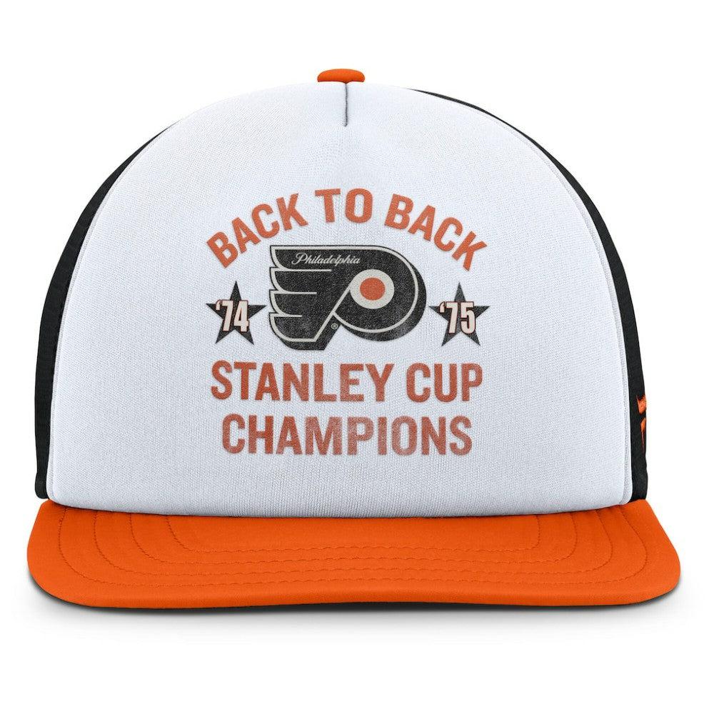 Philadelphia Flyers Fanatics Decades Collection Foam Front Snapback Hat - White/Orange - NHL 202097339