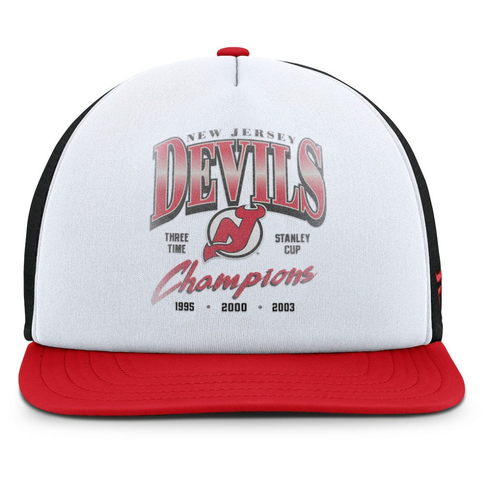 New Jersey Devils Fanatics Decades Collection Foam Front Snapback Hat - White/Red - NHL 202097341