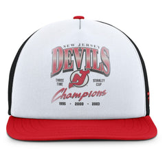 New Jersey Devils Fanatics Decades Collection Foam Front Snapback Hat - White/Red - NHL 202097341