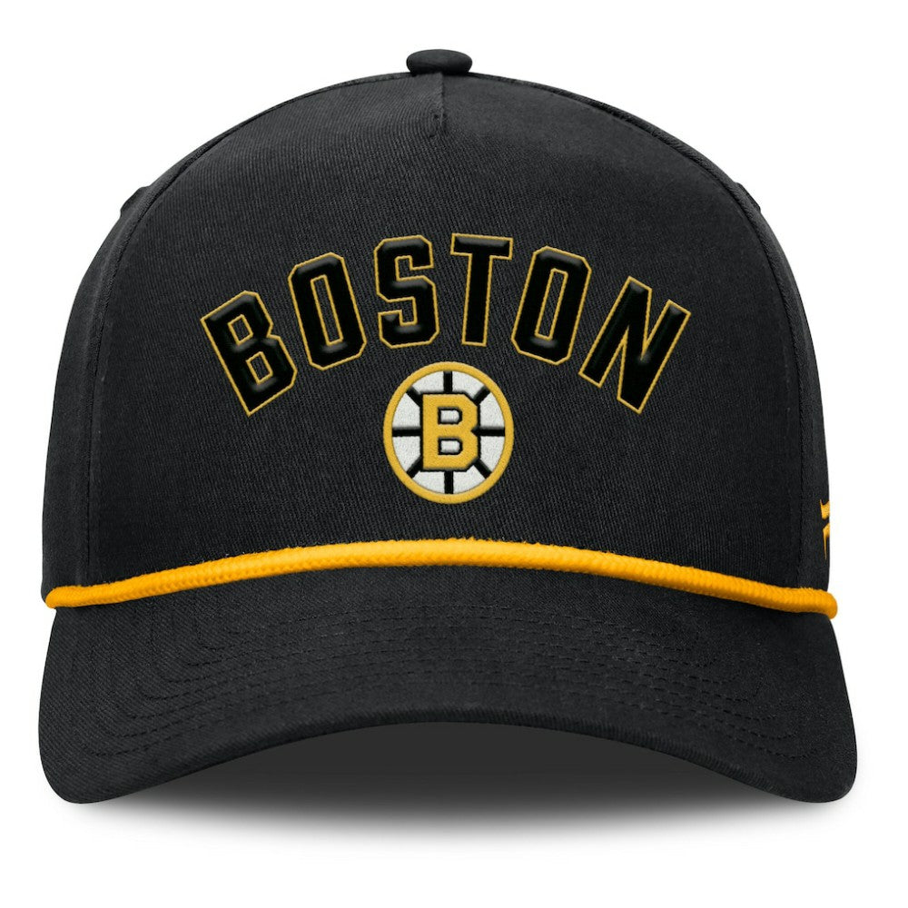 Boston Bruins Fanatics Decades Collection A-Frame Rope Adjustable Hat - Black - NHL 202097344