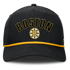 Boston Bruins Fanatics Decades Collection A-Frame Rope Adjustable Hat - Black - NHL 202097344
