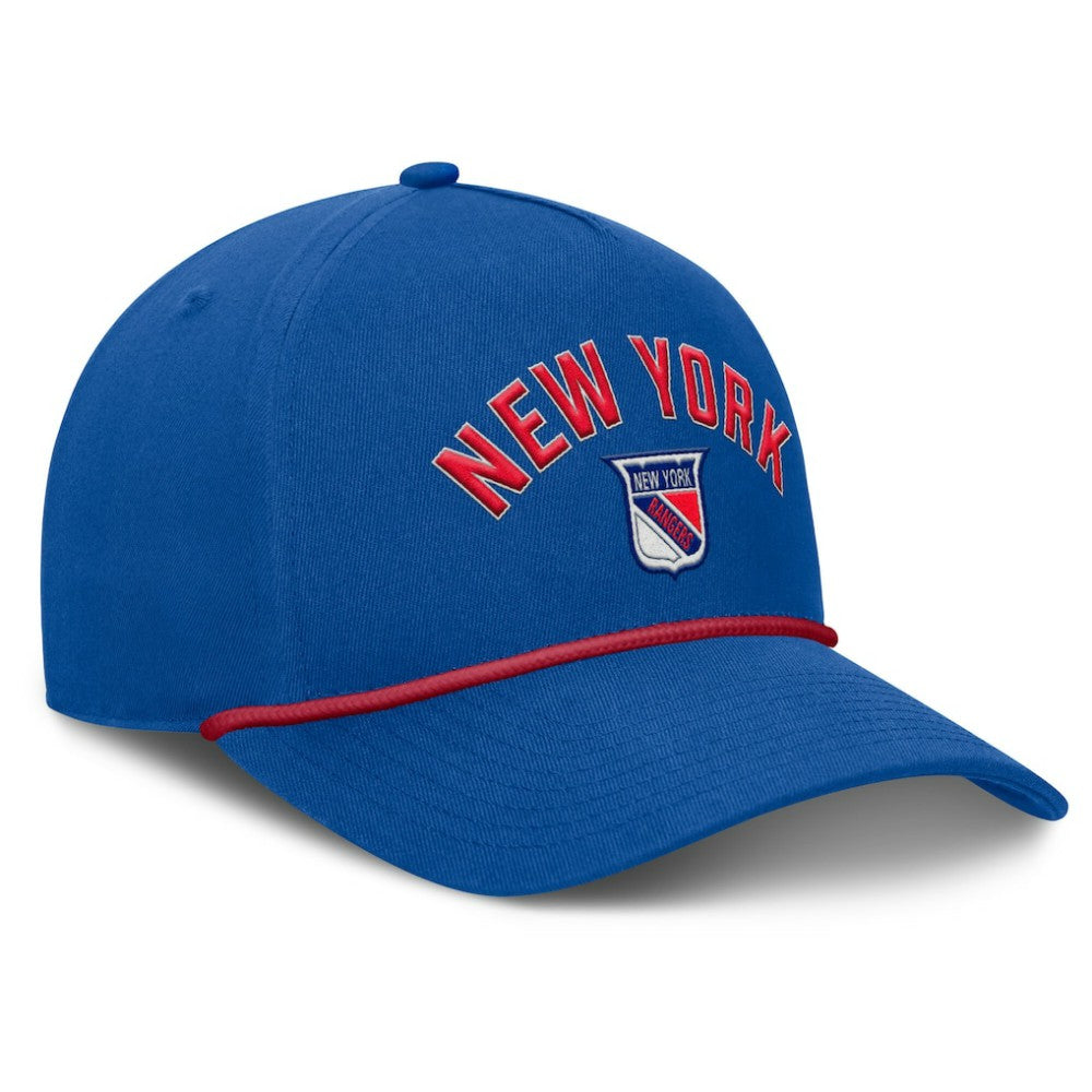 New York Rangers Fanatics Decades Collection A-Frame Rope Adjustable Hat - Royal - NHL 202097348