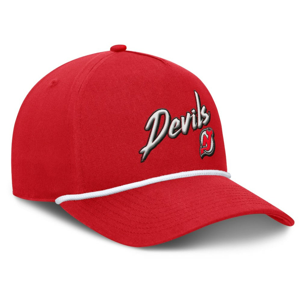 New Jersey Devils Fanatics Decades Collection A-Frame Rope Adjustable Hat - Red - NHL 202097350
