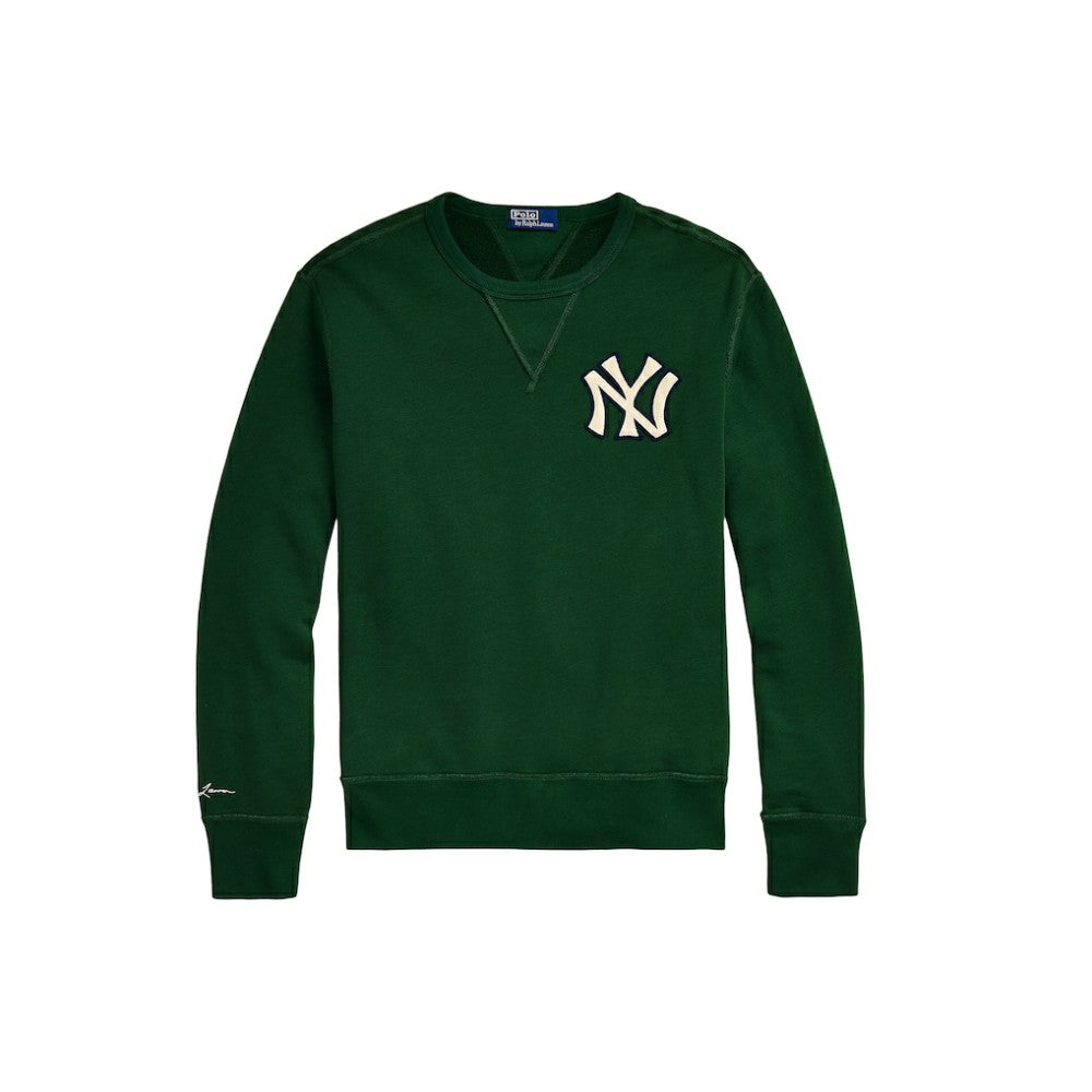New York Yankees Polo Ralph Lauren Pullover Sweatshirt - Green - MLB Discount