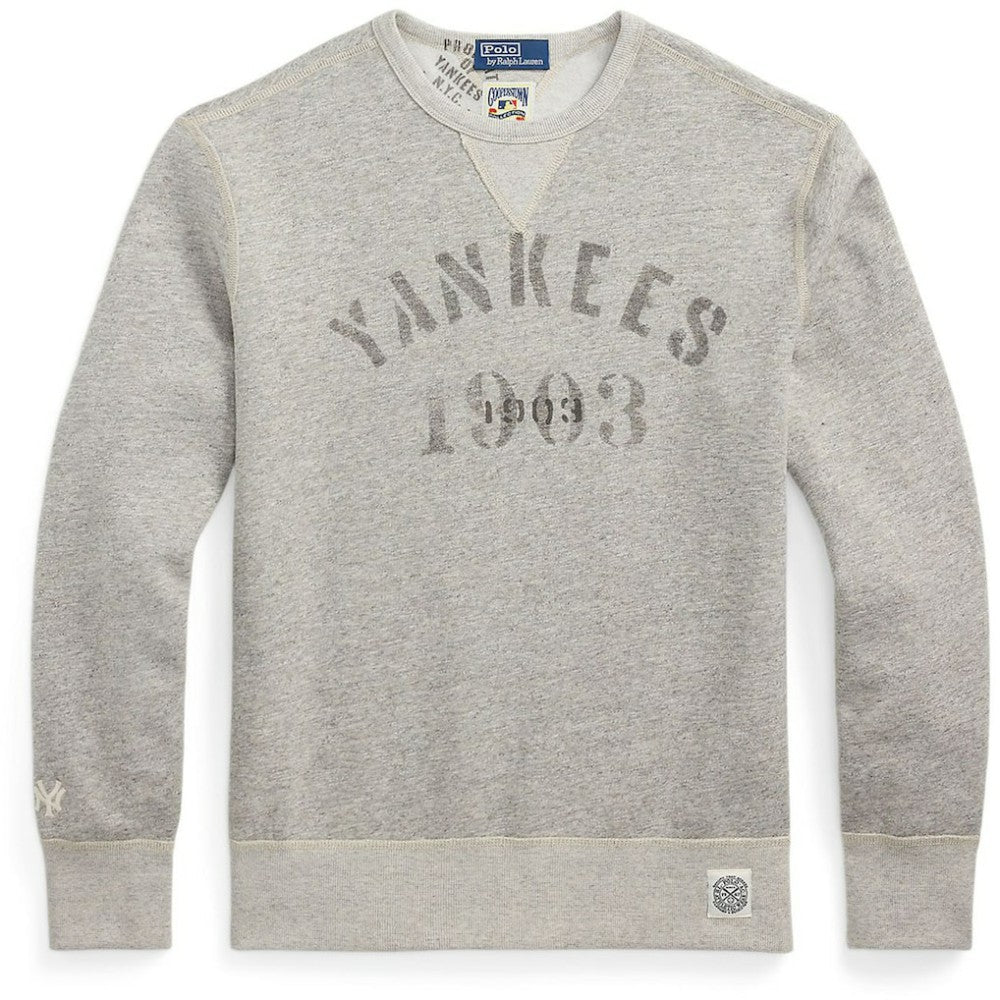 New York Yankees Polo Ralph Lauren Pullover Sweatshirt - Heather Gray - MLB Online