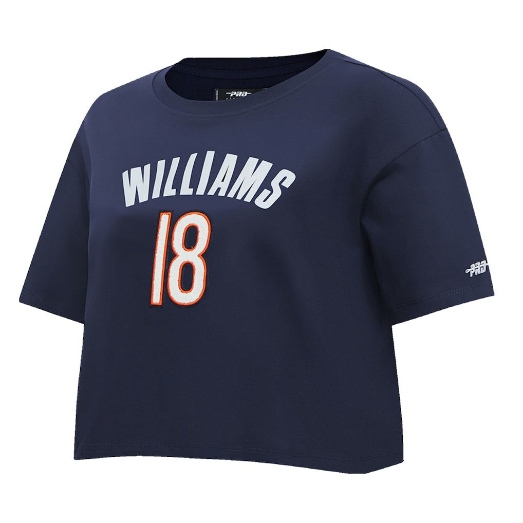 Caleb Williams Chicago Bears Pro Standard Women's Player Name & Number Cropped Boxy T-Shirt Navy