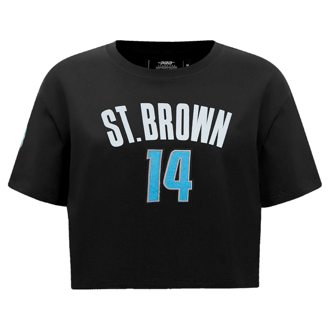 Amon-Ra St. Brown Detroit Lions Pro Standard Women's Player Name & Number Cropped Boxy T-Shirt Black