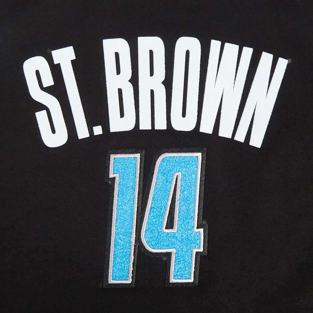 Amon-Ra St. Brown Detroit Lions Pro Standard Women's Player Name & Number Cropped Boxy T-Shirt Black