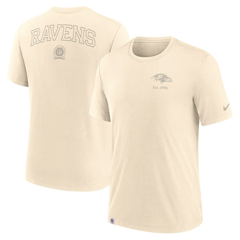 Nike Baltimore Ravens Glory Tri-Blend T-Shirt Cream