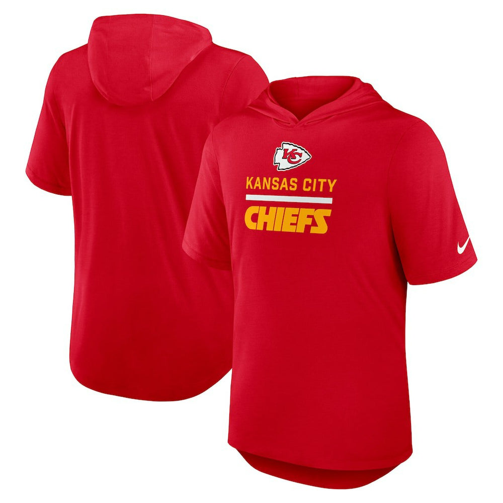 Nike Kansas City Chiefs Lockup Tri-Blend Hoodie T-Shirt Red