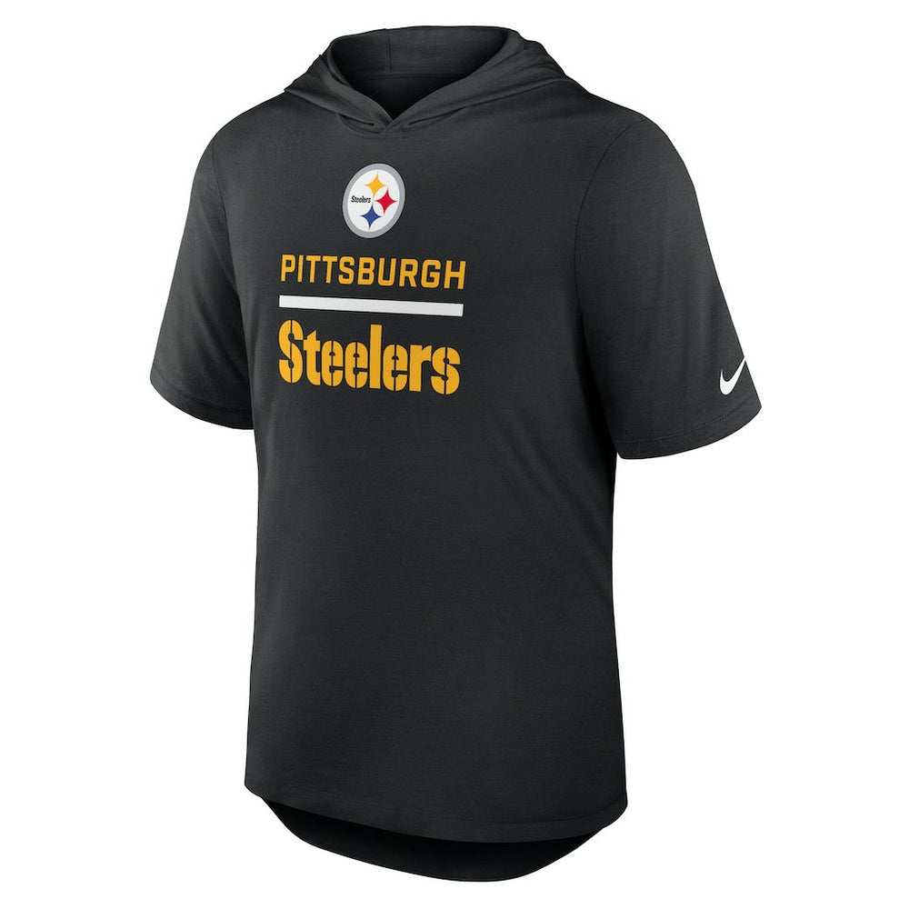 Nike Pittsburgh Steelers Lockup Tri-Blend Hoodie T-Shirt Black