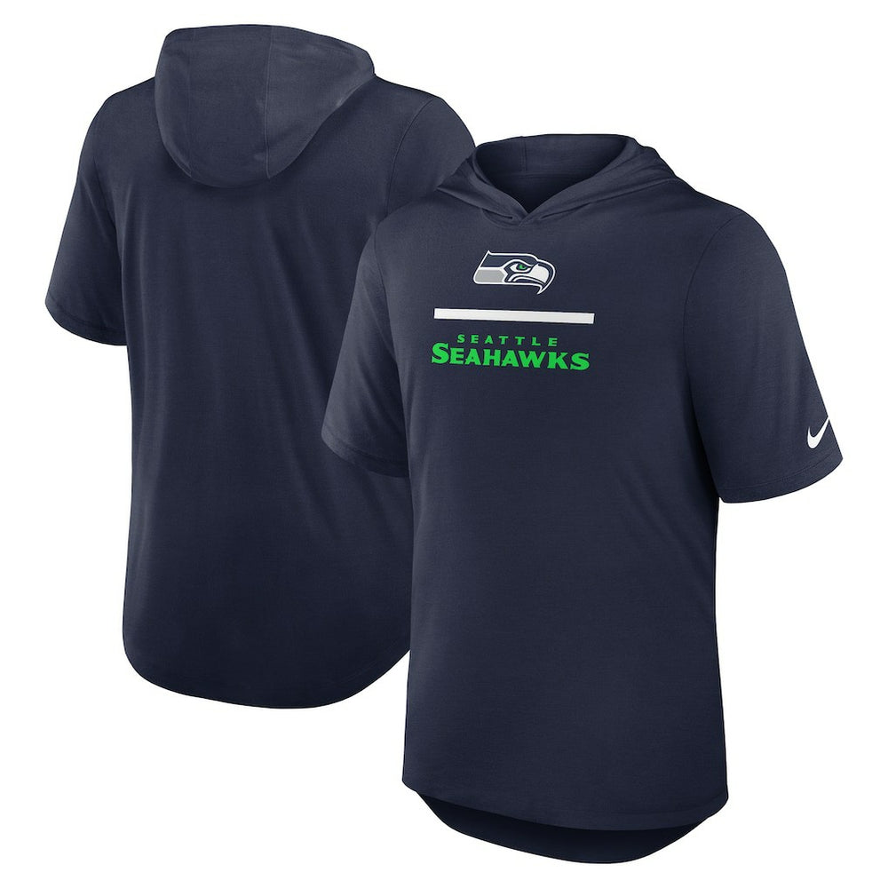 Nike Seattle Seahawks Lockup Tri-Blend Hoodie T-Shirt College Navy