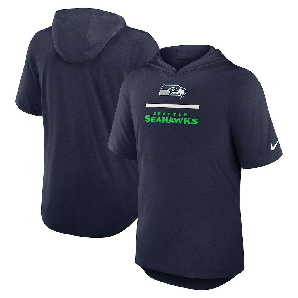Nike Seattle Seahawks Lockup Tri-Blend Hoodie T-Shirt College Navy