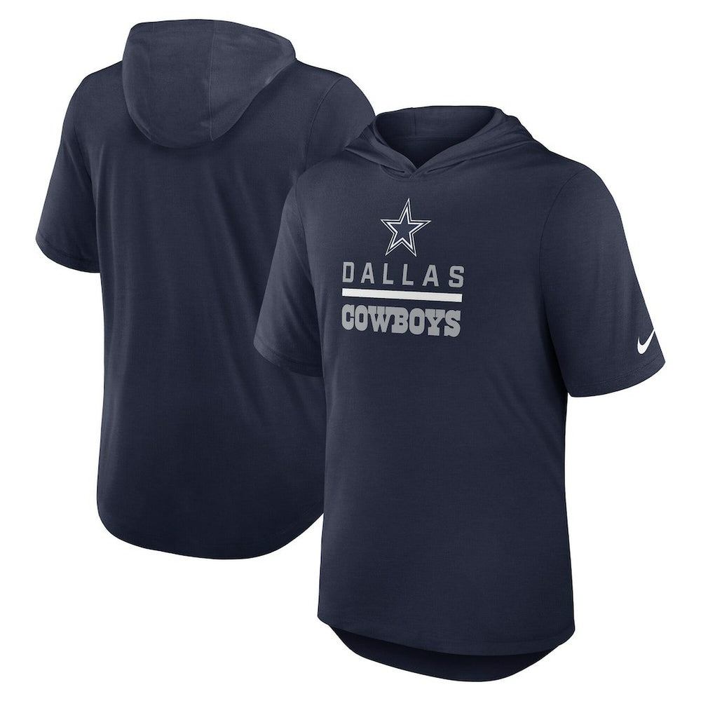 Nike Dallas Cowboys Lockup Tri-Blend Hoodie T-Shirt Navy