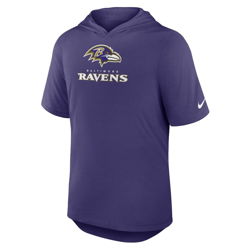 Nike Baltimore Ravens Lockup Tri-Blend Hoodie T-Shirt Purple