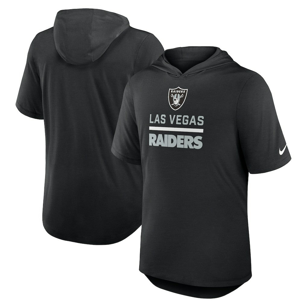 Nike Las Vegas Raiders Lockup Tri-Blend Hoodie T-Shirt Black